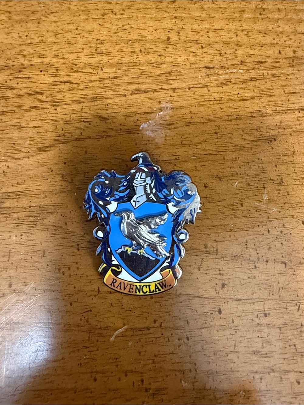 Ravenclaw Enamel Crest Pin - Blue and Silver Kids Jewelry